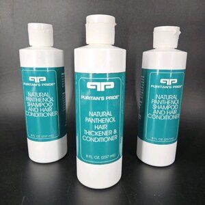 Puritan's Pride Panthenol Thickener Shampoo Conditioner 8 Fl Oz Lot 3 Volumizing